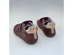 Detské krásne ružové kožené barefoot poltopánky S063-52564L-25