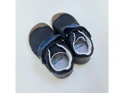 Detské čierne kožené pohodlné barefoot členkové topánky S073-52875B
