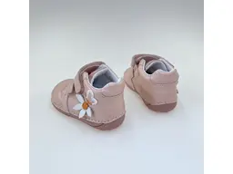 Detské ružové kožené pohodlné barefoot členkové topánky S070-52656