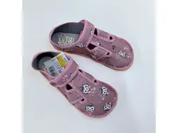 Detské ružové kožené barefoot pohodlné papuče Zuzia Z23