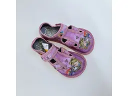 Detské ružové kožené barefoot pohodlné papuče Zuzia Z17B