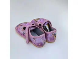 Detské ružové kožené barefoot pohodlné papuče Zuzia Z17B
