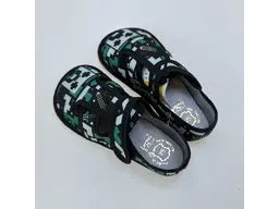 Detské zelené kožené barefoot pohodlné papuče Zuzia Z19