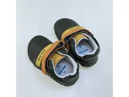 Detské pohodlné barefoot zelené kožené celé topánky S070-52141-50