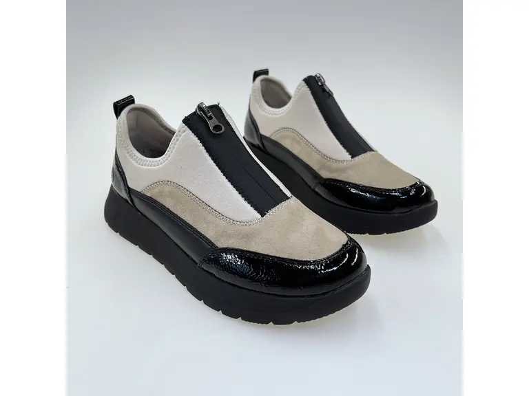 Dámske pohodlné béžové kvalitné poltopánky D2V01-60