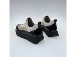 Dámske pohodlné béžové kvalitné poltopánky D2V01-60