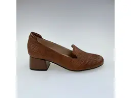 Dámske koňakové mäkučké kožené lodičky K3681/4060-38