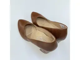 Dámske koňakové mäkučké kožené lodičky K3234/573AOB-38