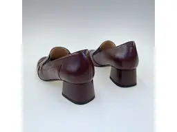 Dámske bordové mäkučké kožené poltopánky K3653/4060-36