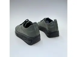 Dámske khaki kožené pohodlné poltopánky shi051.107-51