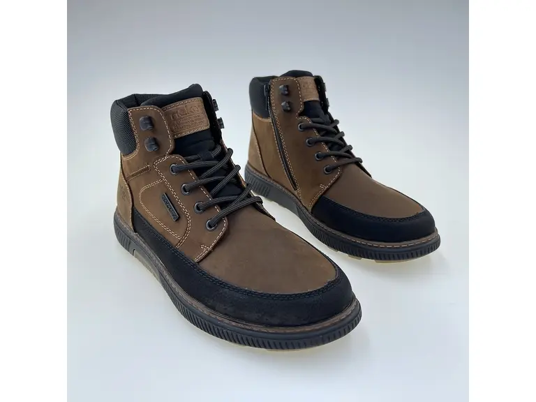Pánske hnedé pohodlné široké Texové členkové topánky B3331-22