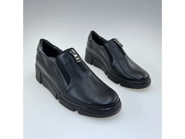 Dámske čierne mäkučké kožené mokasíny K3380/fragola-60