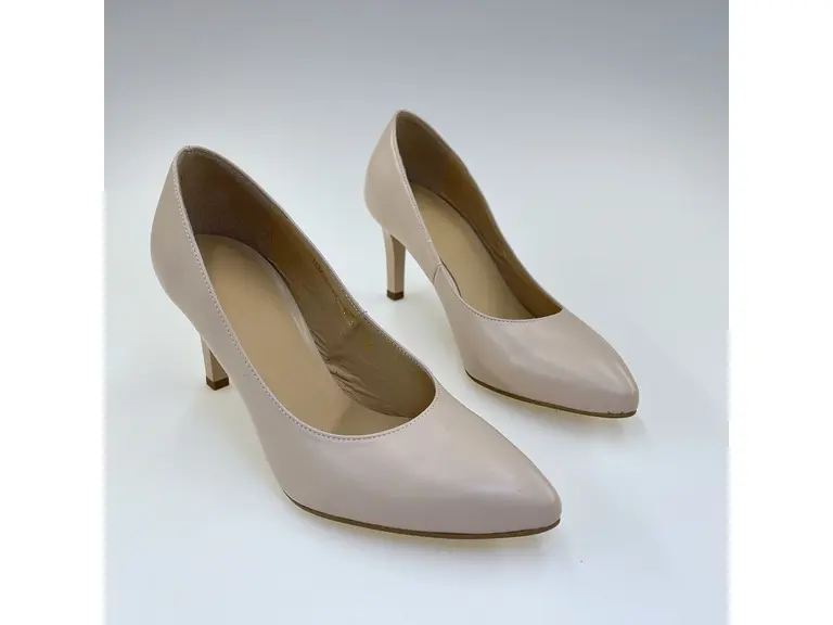 Dámske béžové mäkučké kožené spoločenské lodičky A4767-15EGO