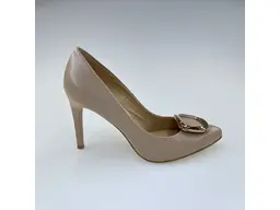 Dámske béžové mäkučké kožené spoločenské lodičky A7056-16