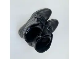 Dámske čierne pohodlné kvalitné Texové členkové topánky 77030-00