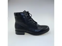 Dámske čierne pohodlné kvalitné Texové členkové topánky 77030-00