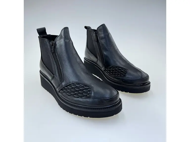 Dámske čierne pohodlné kvalitné členkové topánky ShiP5281037-60