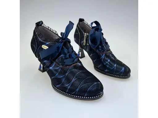 Dámske modré pohodlné kvalitné členkové topánky Oliveo05