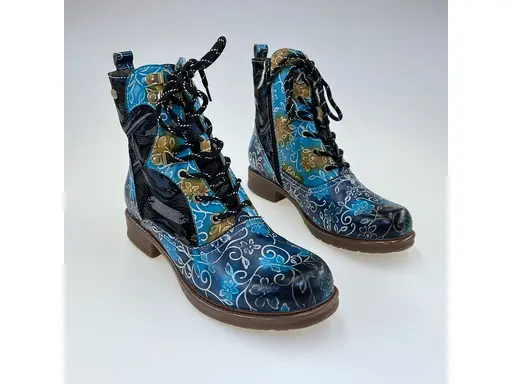 Dámske tyrkysové pohodlné kvalitné členkové topánky Anitao05