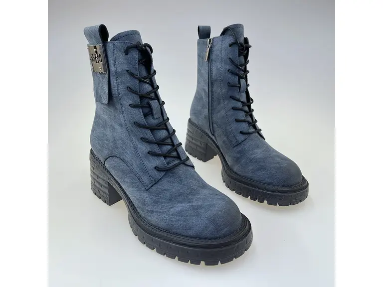 Dámske modré teplé členkové topánky 57C0212-90