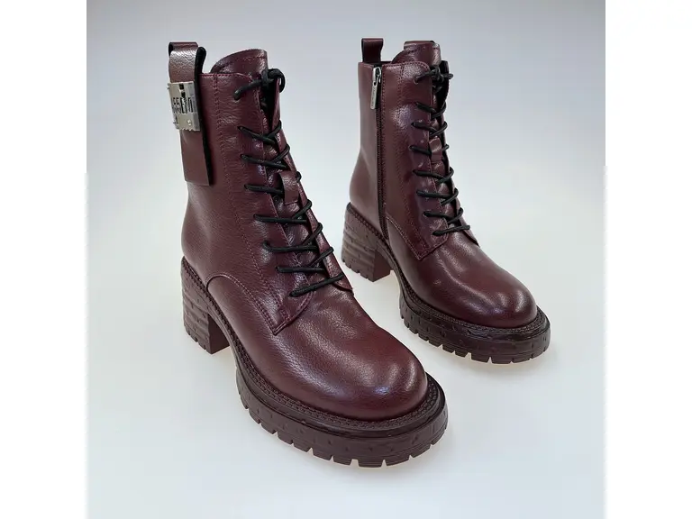 Dámske bordové teplé členkové topánky 57C0211-36