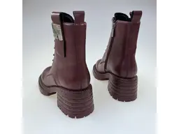 Dámske bordové teplé členkové topánky 57C0211-36