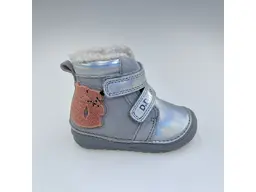 Detské mäkučké pohodlné strieborné teplé celé topánky W071-52346D