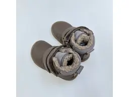 Detské kvalitné kožené teplé ružové texové barefoot členkové topánky Beka dark pink