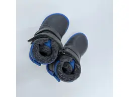 Detské kvalitné kožené teplé sivé texové barefoot členkové topánky Daryk grey