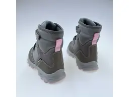 Detské kvalitné kožené teplé béžové texové  členkové topánky Kala grey