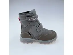 Detské kvalitné kožené teplé béžové texové  členkové topánky Kala grey