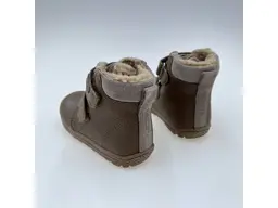 Detské kvalitné kožené teplé ružové texové  členkové topánky Kora dark pink