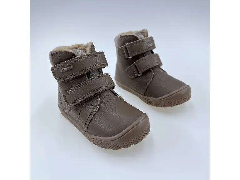 Detské kvalitné kožené teplé ružové texové  členkové topánky Kora dark pink