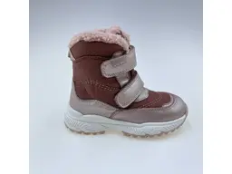 Detské kvalitné kožené teplé ružové   členkové topánky Mart pink