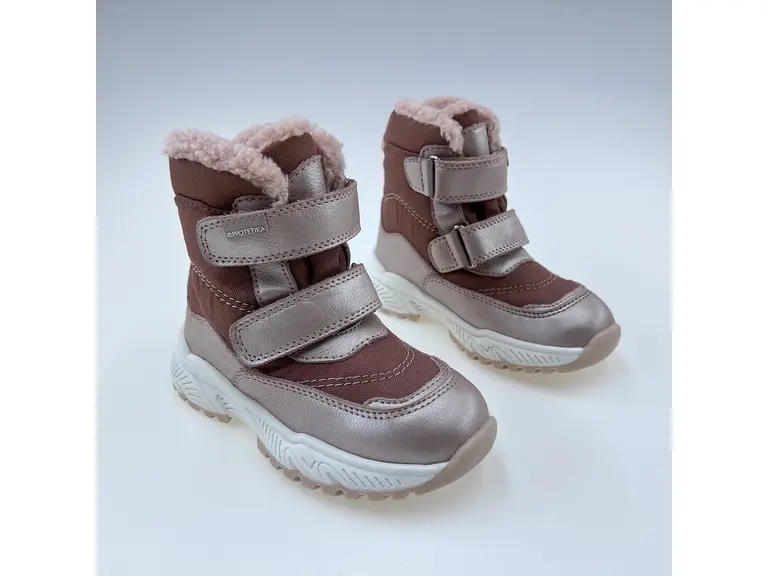 Detské kvalitné kožené teplé ružové   členkové topánky Mart pink