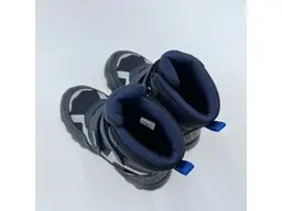 Detské kvalitné kožené teplé modré texové  členkové topánky Miko navy