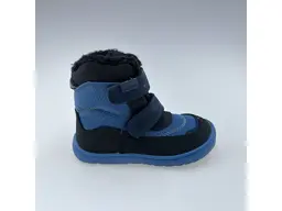 Detské kvalitné kožené teplé ružové texové barefoot členkové topánky Nut blue