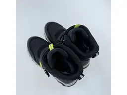 Detské kvalitné kožené teplé čierne texové  členkové topánky Redik black