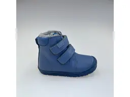 Detské kvalitné kožené teplé modré texové  členkové topánky Reno blue