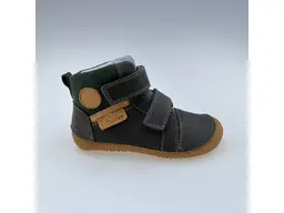 Detské sivé pohodlné kožené barefoot členkové topánky A063-52570M