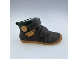 Detské sivé pohodlné kožené barefoot členkové topánky A063-52570L