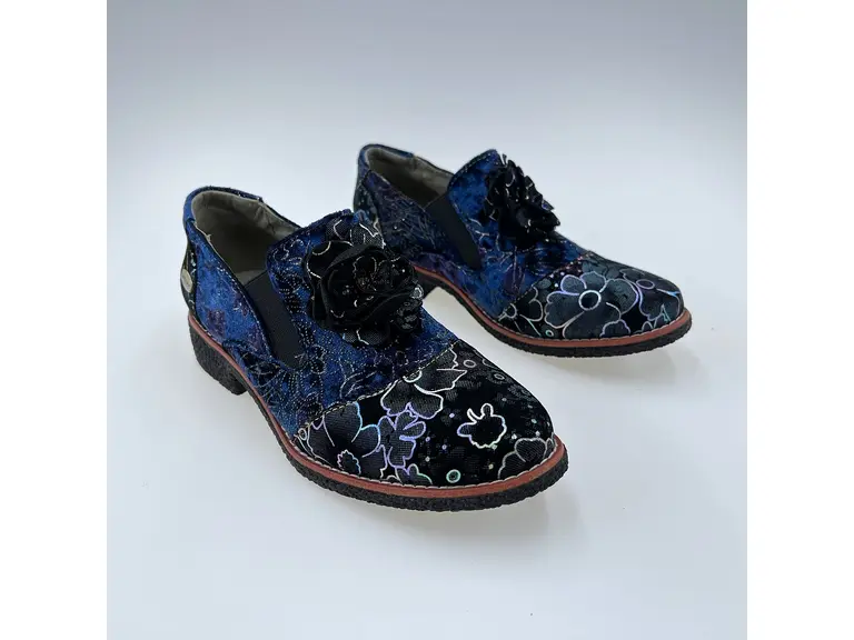 Dámske modré pohodlné štýlové mokasíny Cocralieo69