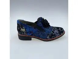 Dámske modré pohodlné štýlové mokasíny Cocralieo69