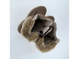 Dámske hnedé teplé pohodlné TEXové celé topánky Y0230-24