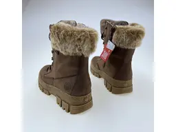 Dámske hnedé teplé pohodlné TEXové celé topánky Y0230-24