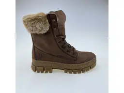Dámske hnedé teplé pohodlné TEXové celé topánky Y0230-24