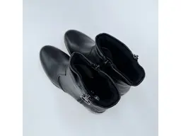 Dámske čierne teplé pohodlné členkové topánky 77041-00