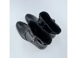 Dámske čierne teplé pohodlné členkové topánky 73981-00