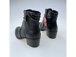 Dámske čierne teplé pohodlné členkové topánky 73981-00