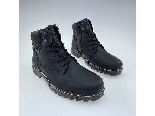 Pánske čierne teplé pohodlné kvalitné TEXové celé topánky 39821-00